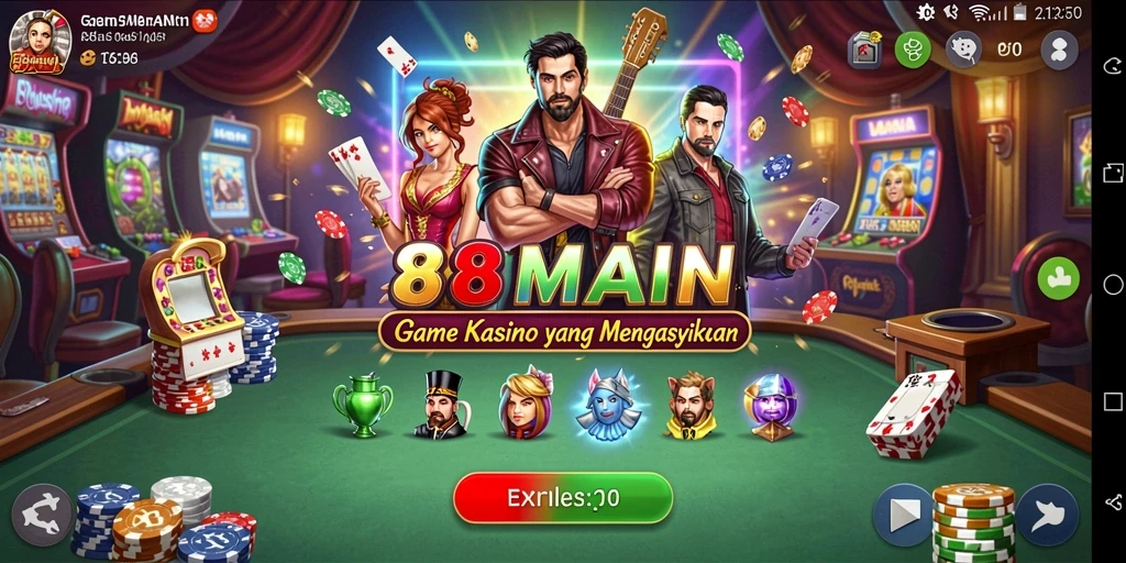 Screenshot utama 88MAIN menampilkan gameplay Kasino yang seru dan mendebarkan.