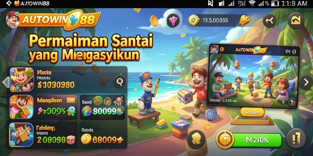 Screenshot gameplay AUTOWIN88 yang penuh warna dan menarik.