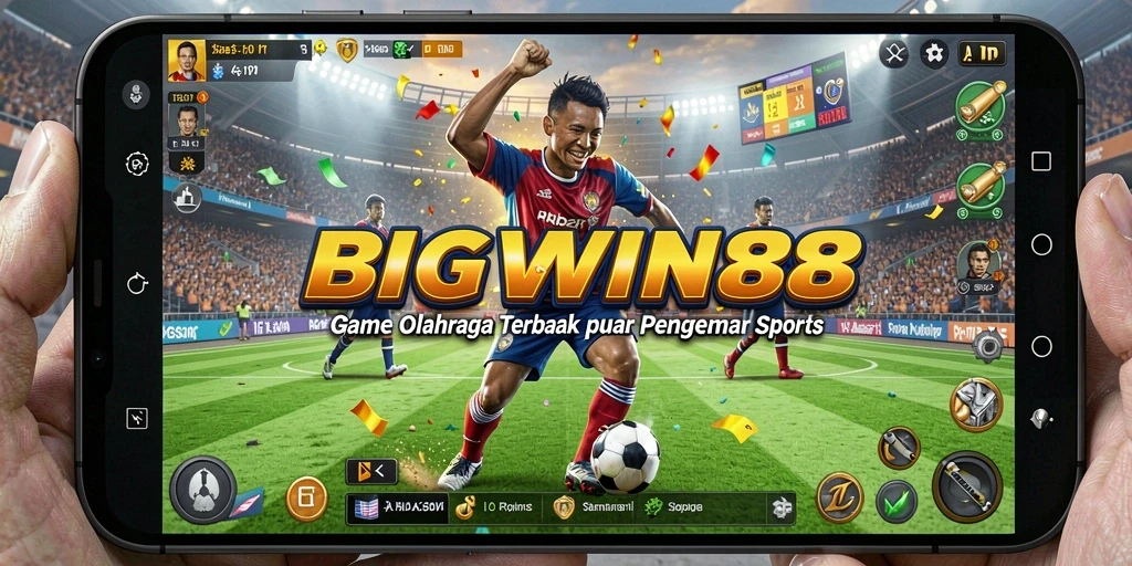 Tampilan gameplay seru dalam BIGWIN88 yang menampilkan pertandingan olahraga.