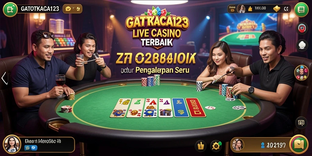 Tampilan gameplay yang menegangkan di GATOTKACA123 saat bermain Live Casino.