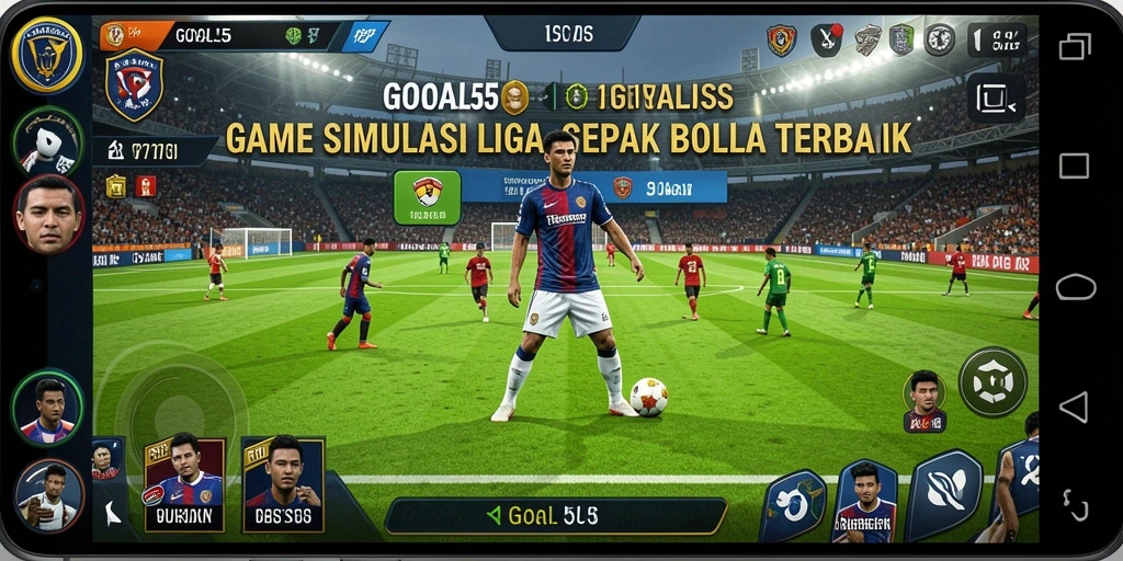 Tampilan gameplay GOAL55 yang mendebarkan dan realistis.