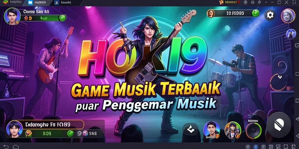 Screenshot gameplay HOKI9 yang menampilkan keseruan bermain musik.