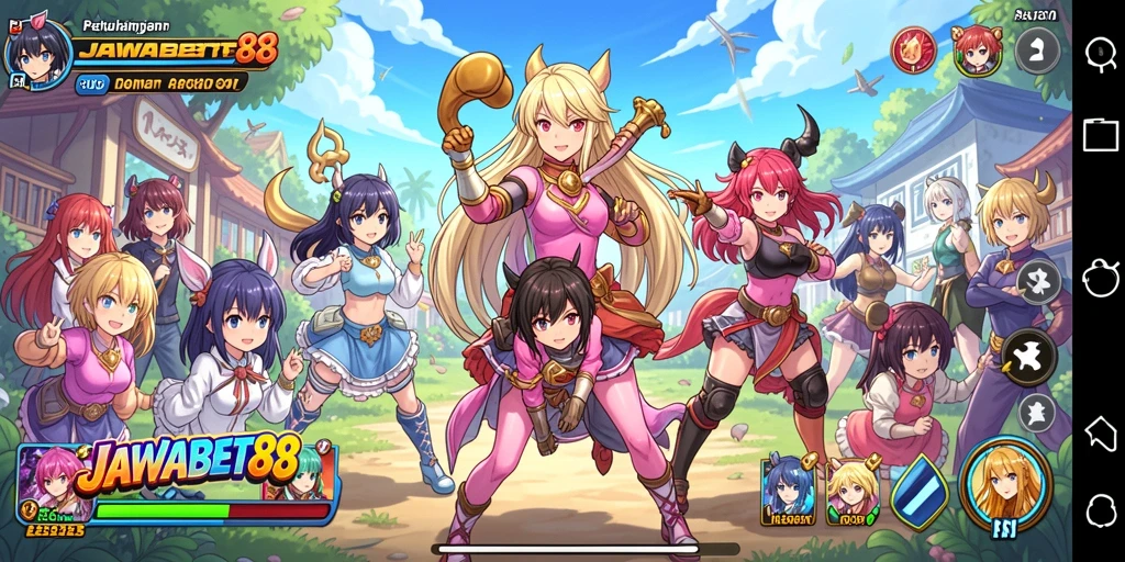 Tampilan menakjubkan dari gameplay anime JAWABET88 yang penuh aksi.