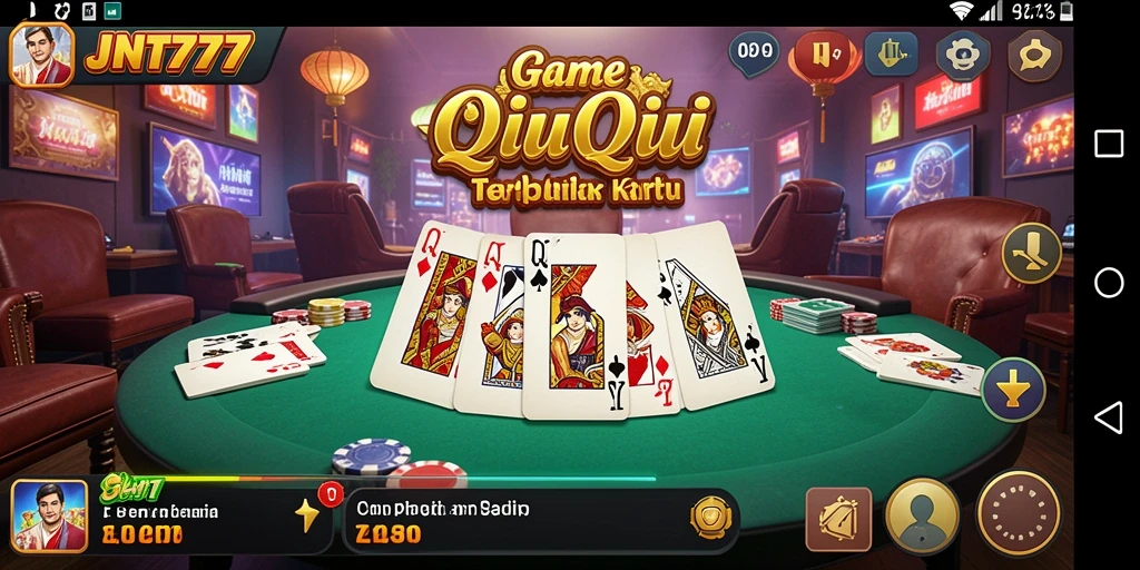 Tampilan gameplay QiuQiu yang menarik dalam JNT777.