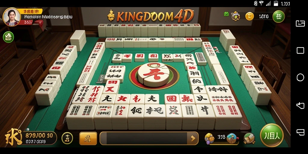 Tampilan menarik gameplay Mahjong dalam KINGDOM4D.