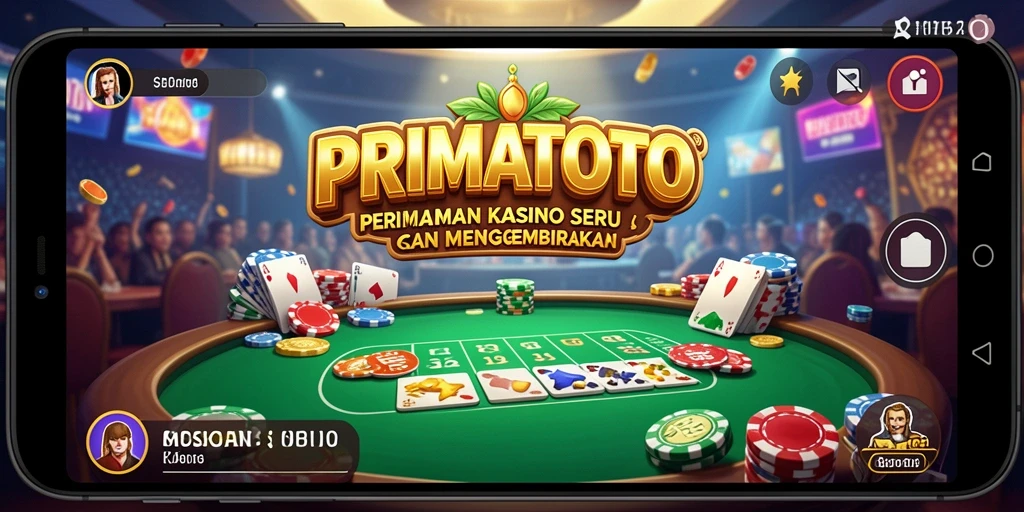 Tampilan menarik dari gameplay Kasino di PRIMATOTO.