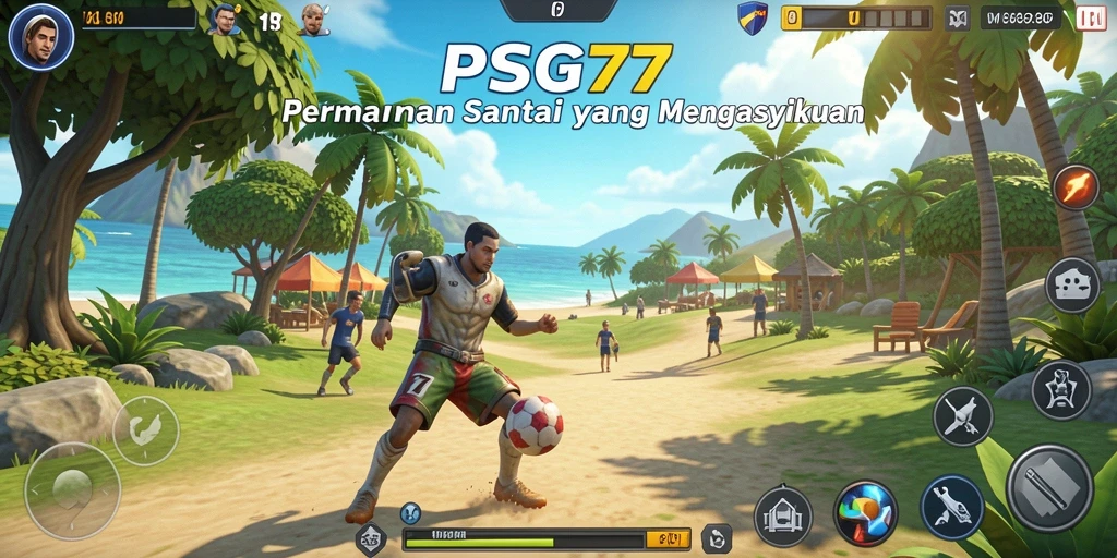 Tampilan gameplay PSG77 yang ceria dan menghibur.