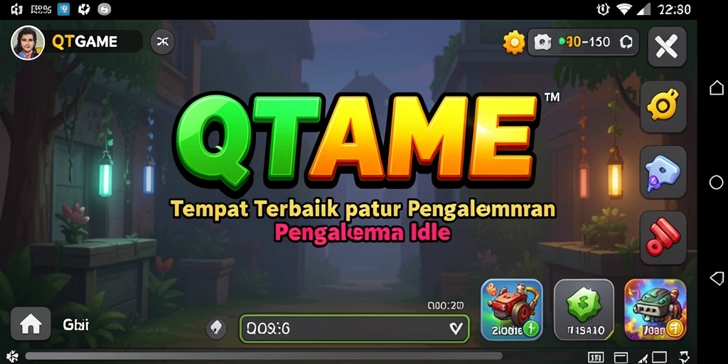 Tampilan gameplay QTGAME yang menarik dalam mode Idle.