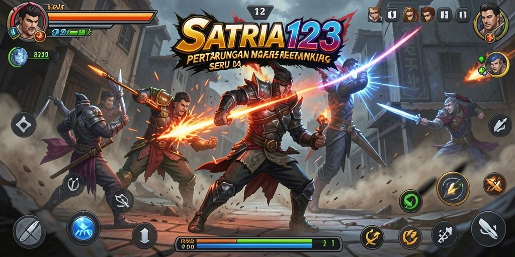 Gameplay pertarungan intens dalam SATRIA123 dengan grafis menakjubkan.