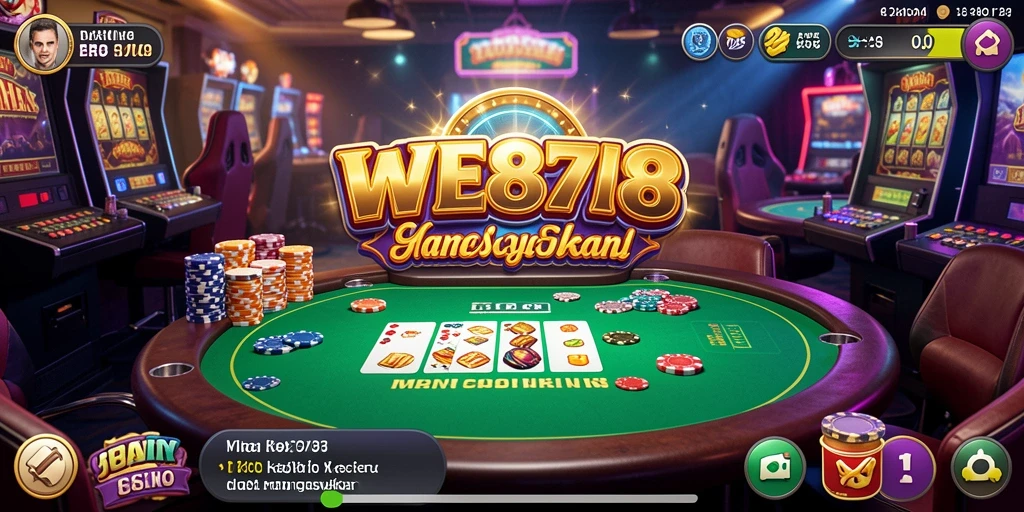 Screenshot permainan WE878 menampilkan suasana Kasino yang menyenangkan.
