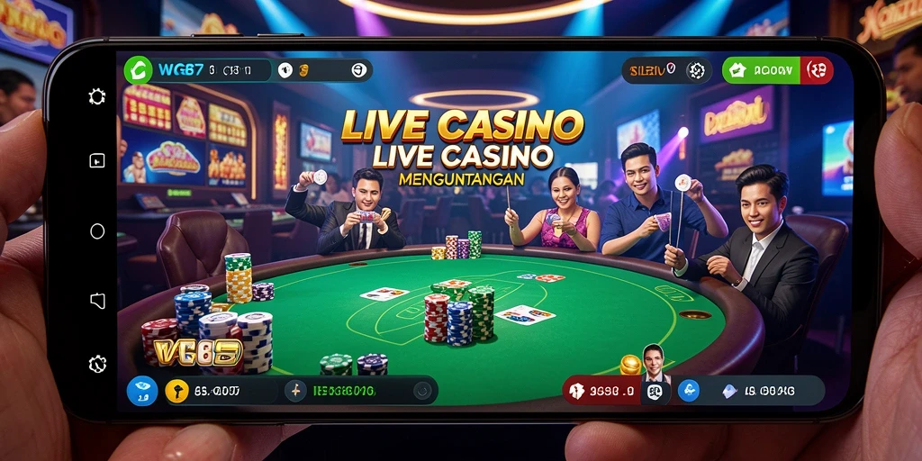 Screenshot gameplay <strong>WG87</strong> menampilkan suasana Live Casino yang mendebarkan.